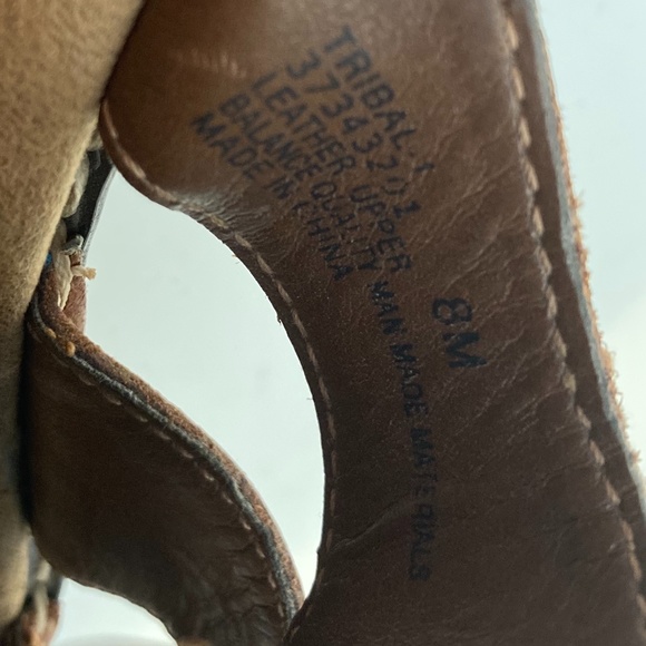 Naturalizer Tribal Tan Leather Slip On Sandals 8M - Picture 10 of 14